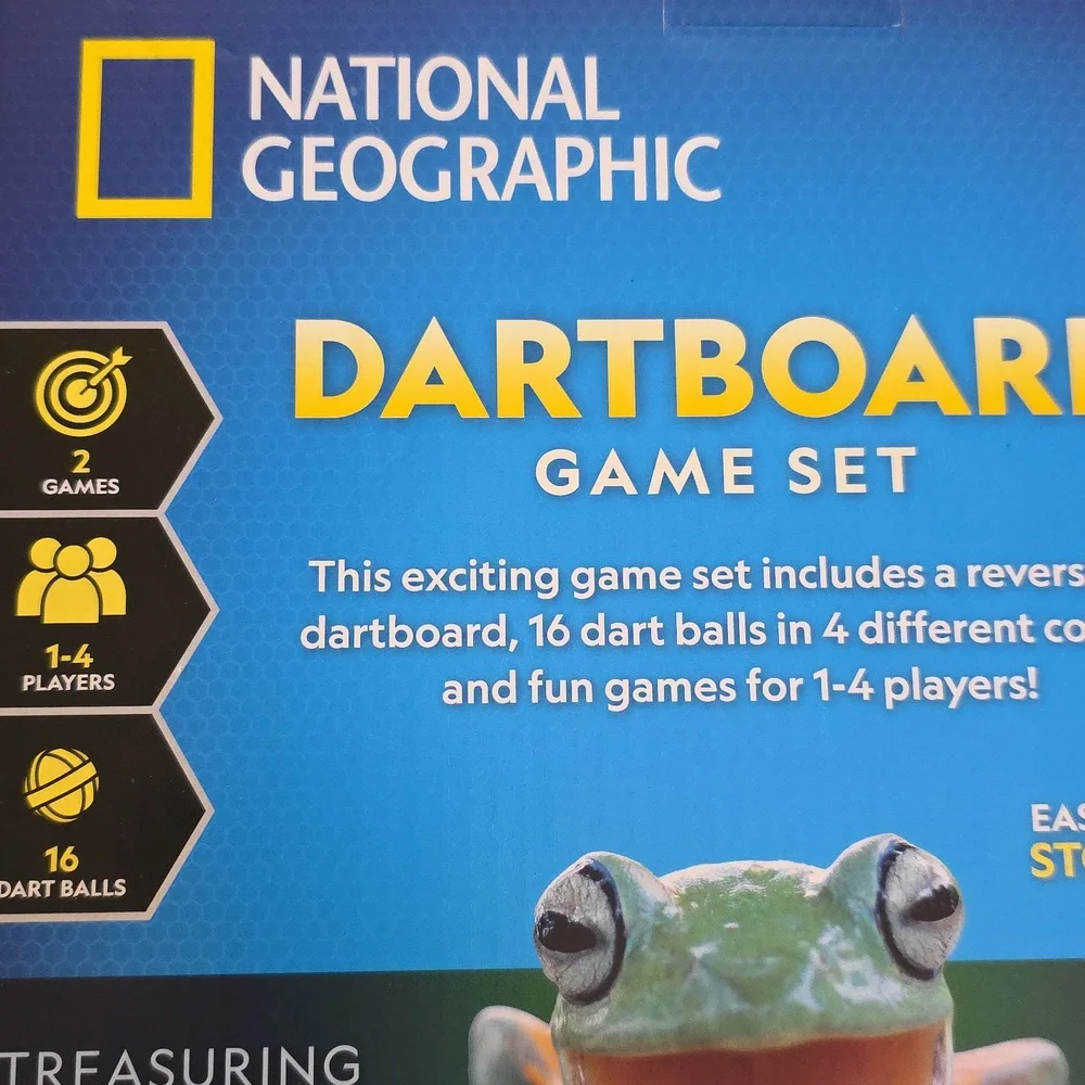 National Geographic Reversible DartBoard Game Set